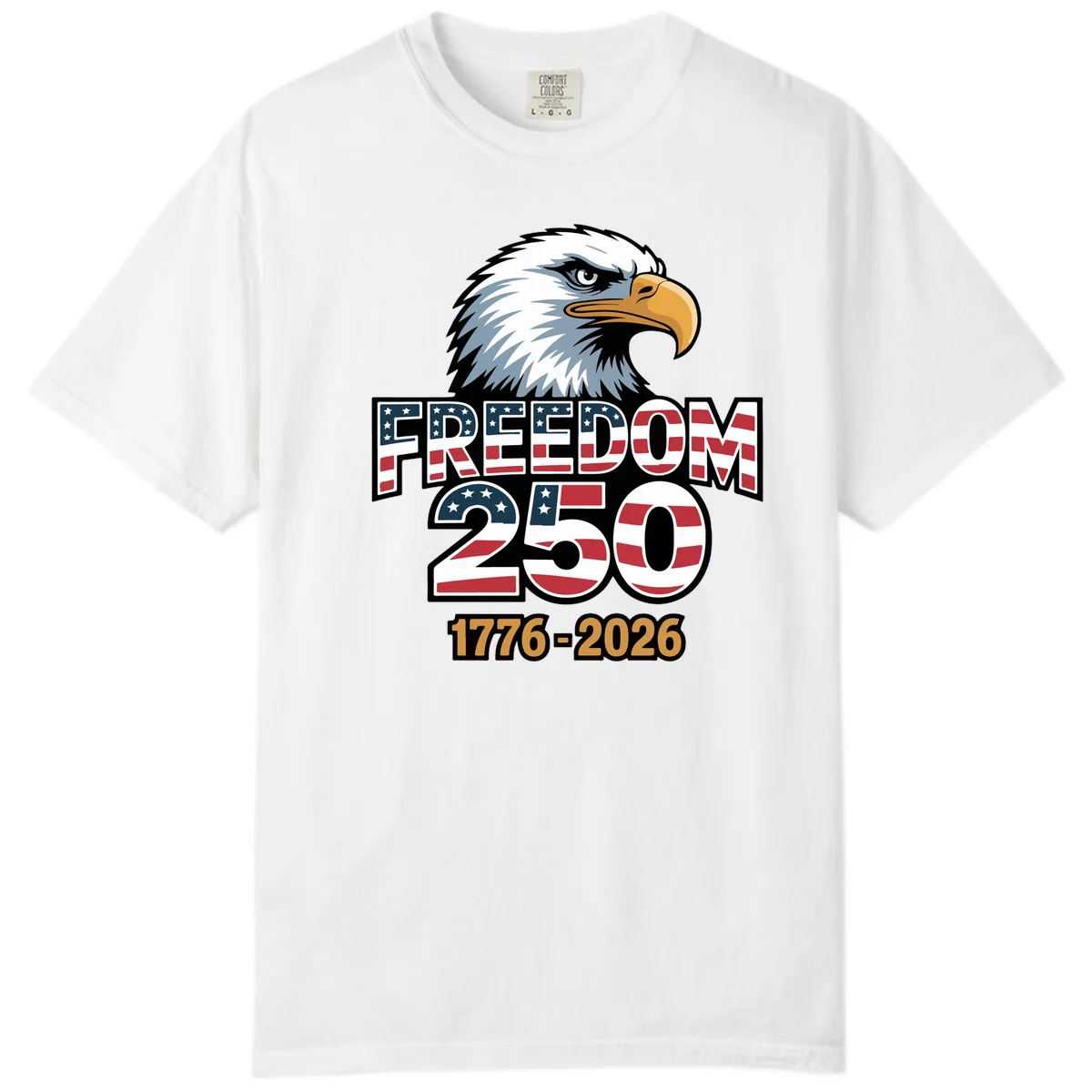 Freedom 250th Anniversary Celebration Comfort Color in White