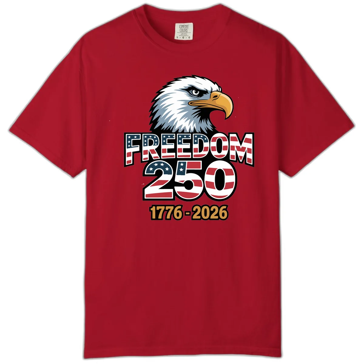Freedom 250th Anniversary Celebration Comfort Color in Red