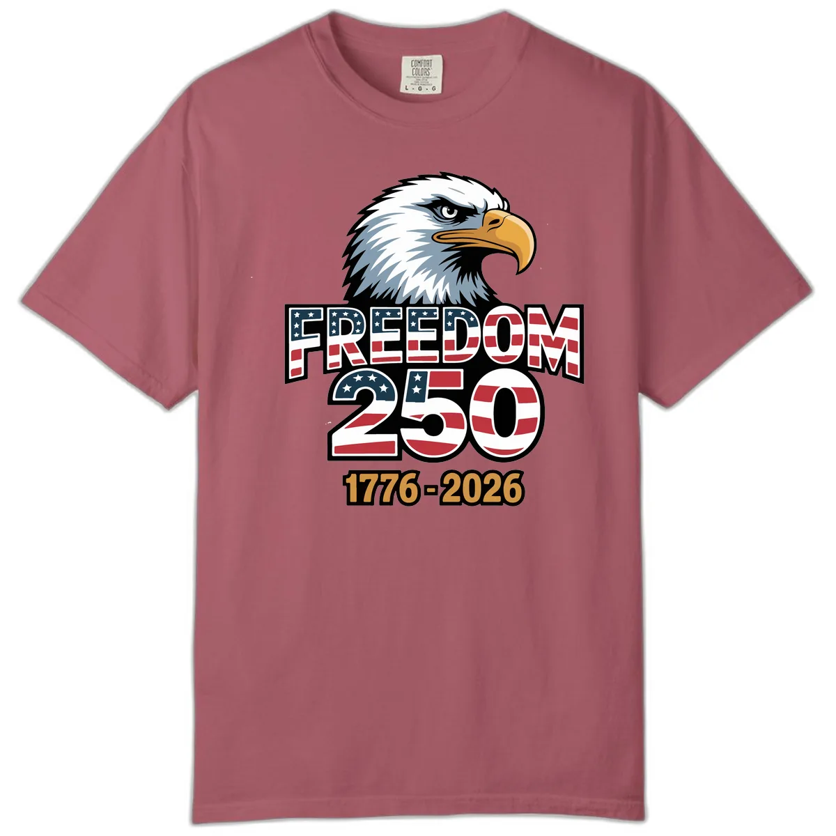 Freedom 250th Anniversary Celebration Comfort Color in Crimson