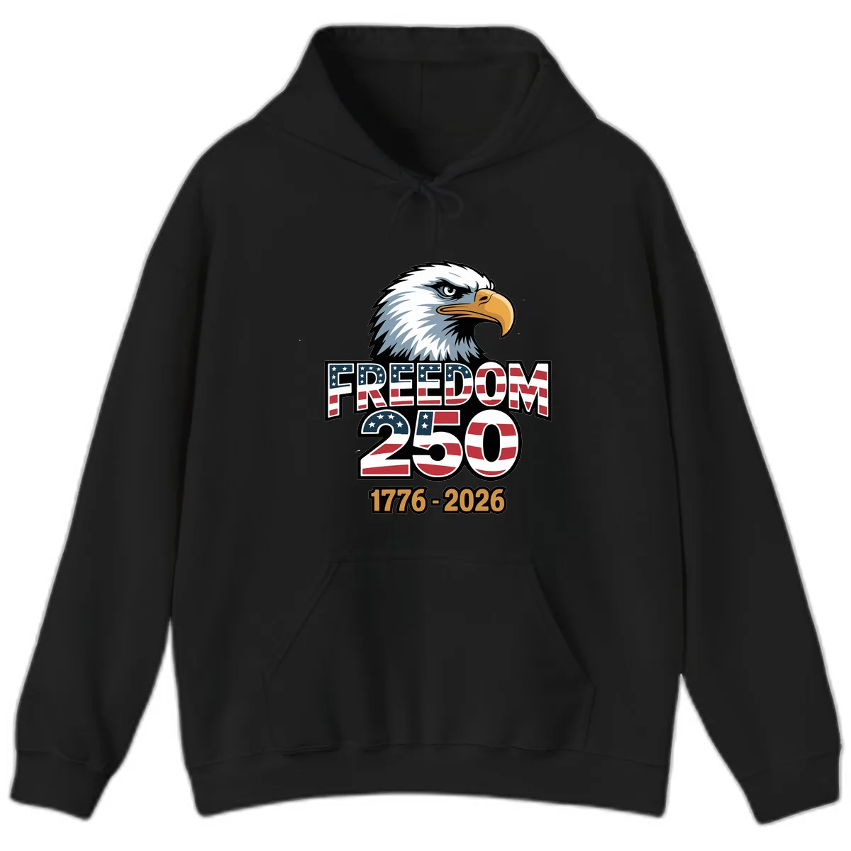 Freedom 250th Anniversary Celebration Hoodie in Black