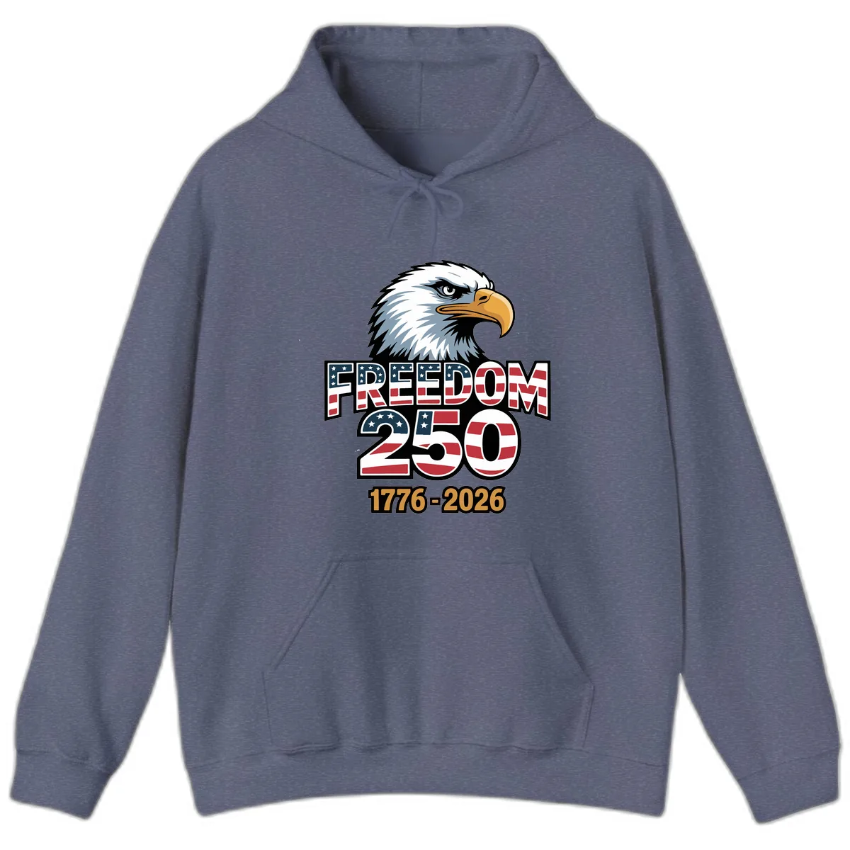 Freedom 250th Anniversary Celebration Hoodie in Heather Navy
