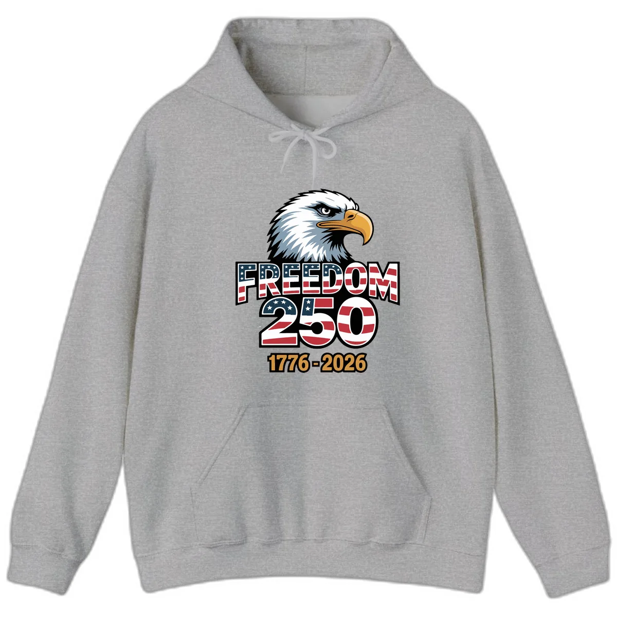 Freedom 250th Anniversary Celebration Hoodie in Sport Grey