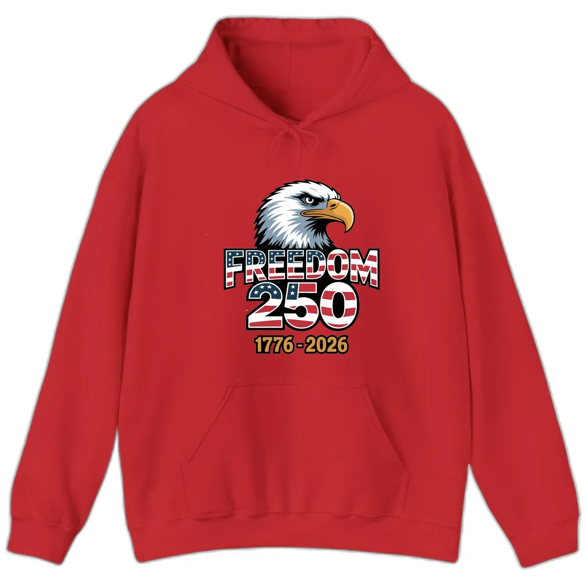Freedom 250th Anniversary Celebration Hoodie in Red