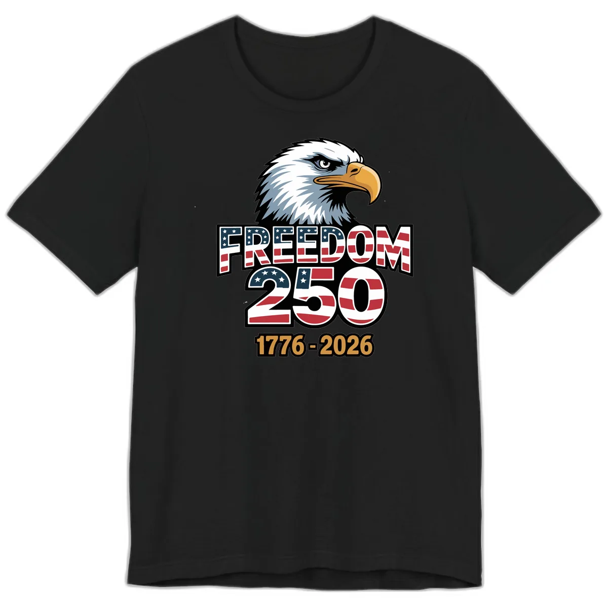 Freedom 250th Anniversary Celebration Premium T-Shirt in Black