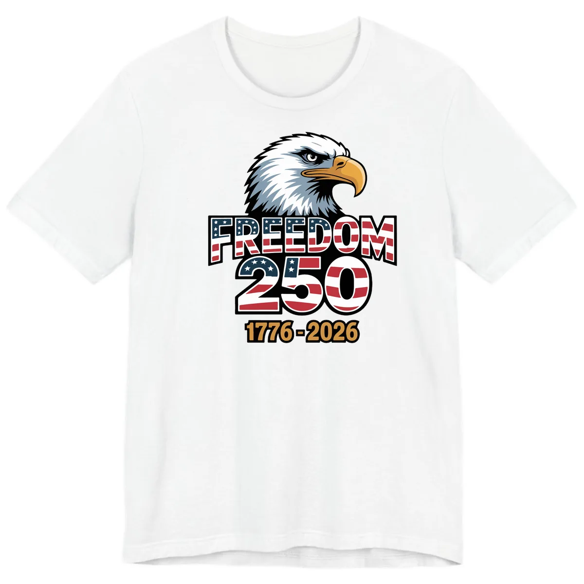 Freedom 250th Anniversary Celebration Premium T-Shirt in White