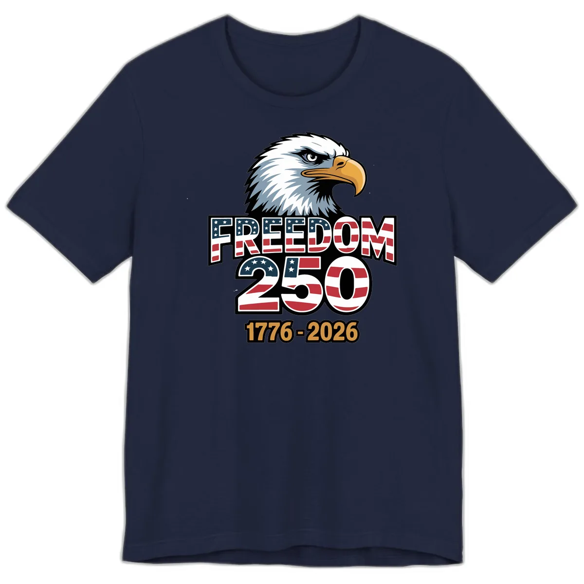 Freedom 250th Anniversary Celebration Premium T-Shirt in Navy