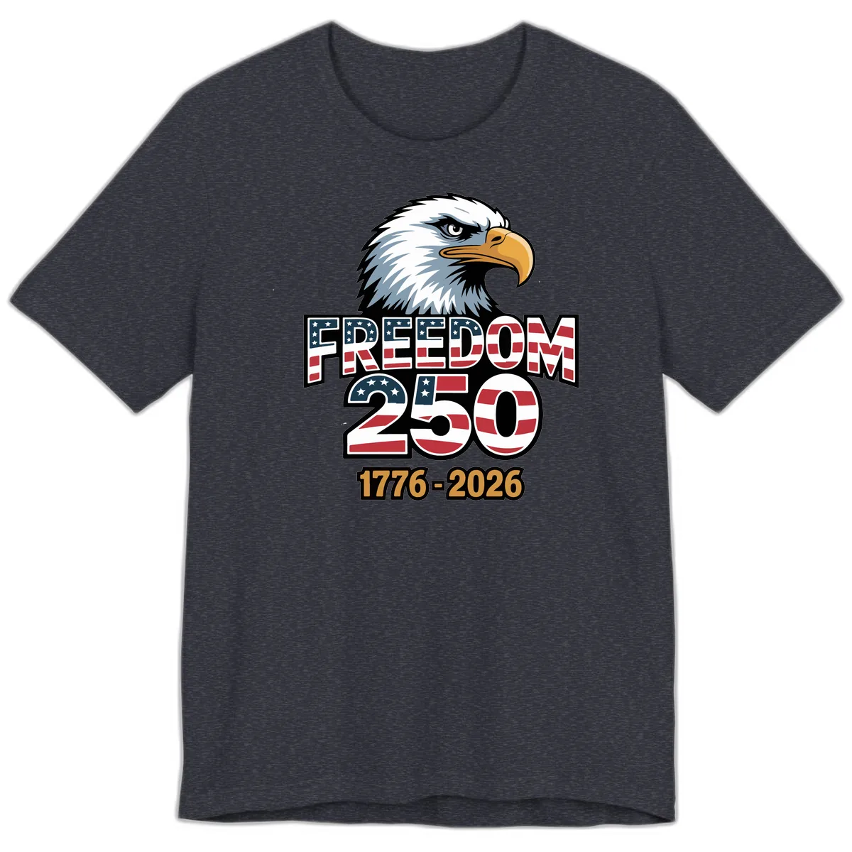 Freedom 250th Anniversary Celebration Premium T-Shirt in Heather Navy