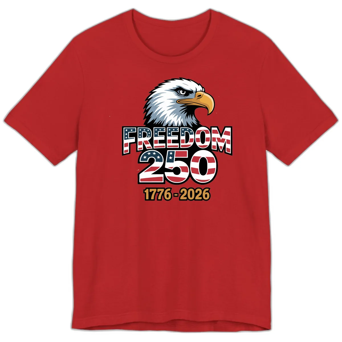 Freedom 250th Anniversary Celebration Premium T-Shirt in Red