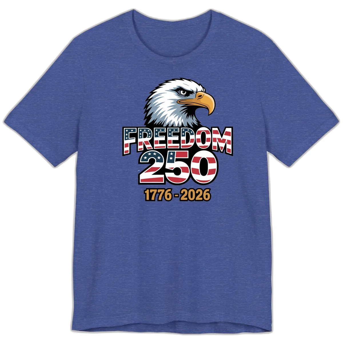 Freedom 250th Anniversary Celebration Premium T-Shirt in Heather True Royal