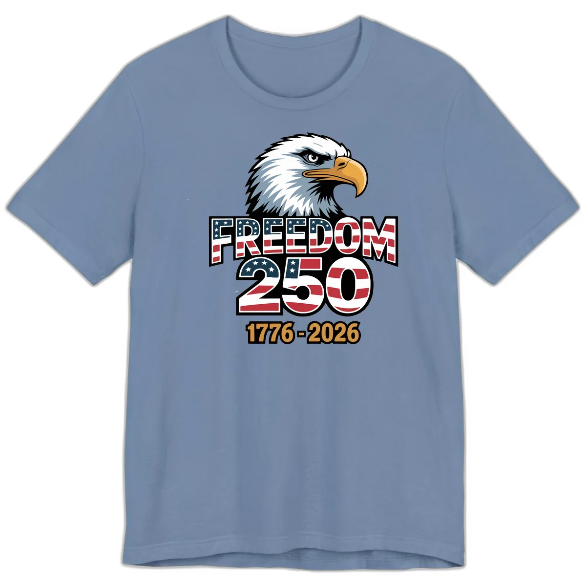 Freedom 250th Anniversary Celebration Premium T-Shirt in Steel Blue
