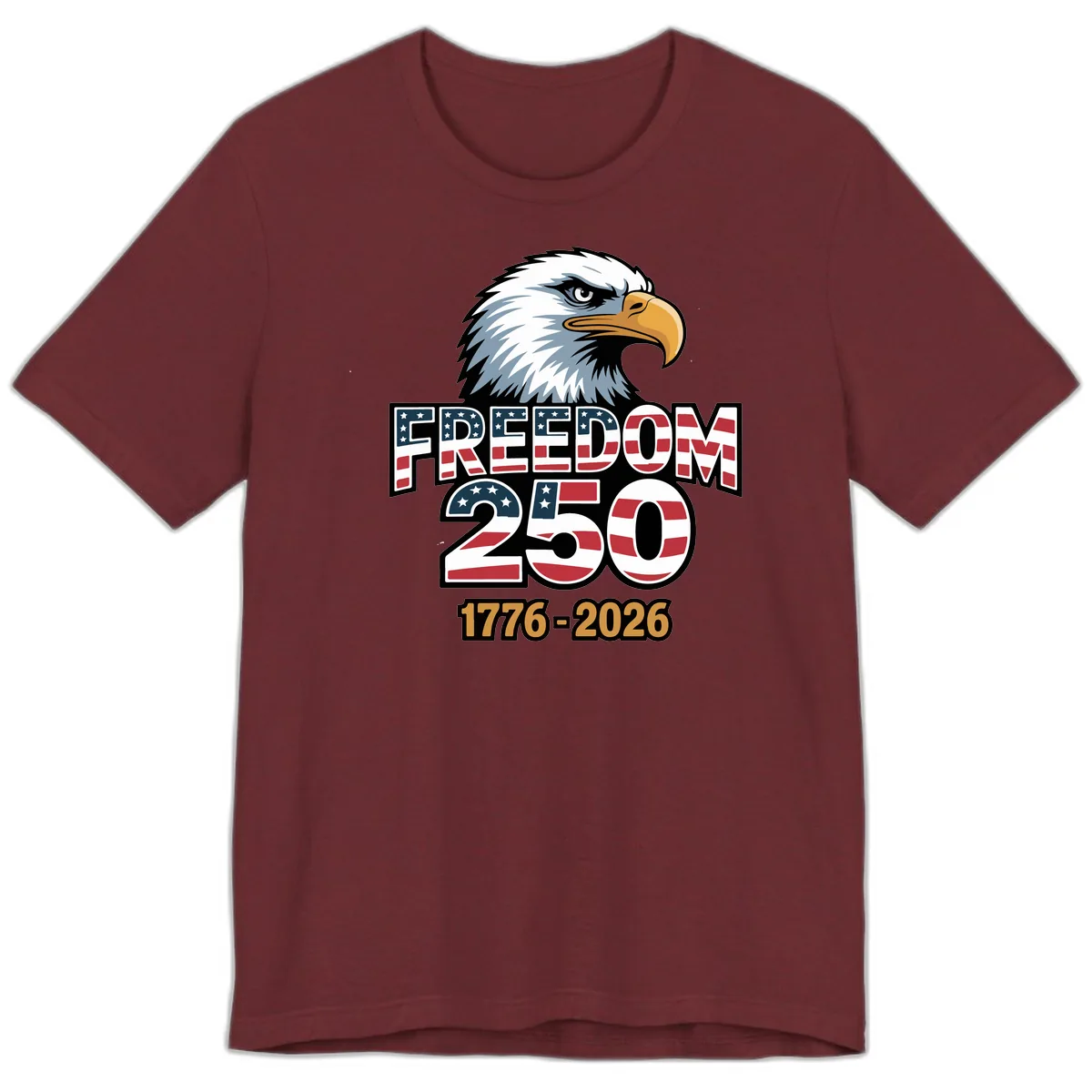 Freedom 250th Anniversary Celebration Premium T-Shirt in Heather Cardinal