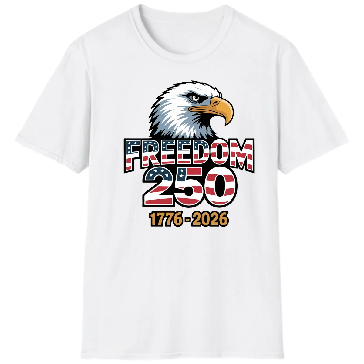Freedom 250th Anniversary Celebration T-Shirt in White
