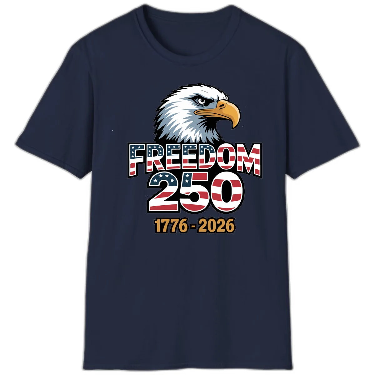 Freedom 250th Anniversary Celebration T-Shirt in Navy