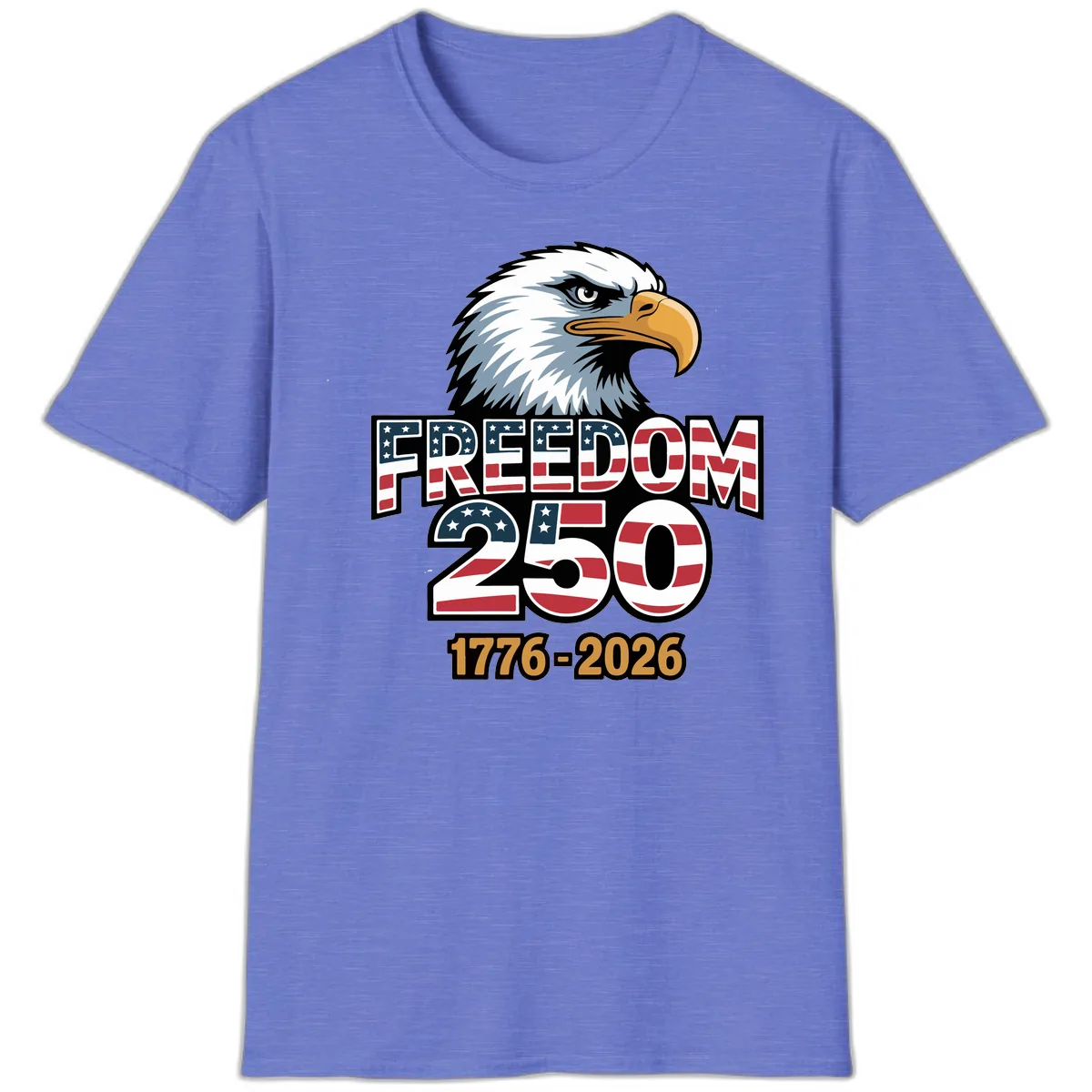Freedom 250th Anniversary Celebration T-Shirt in Heather Royal