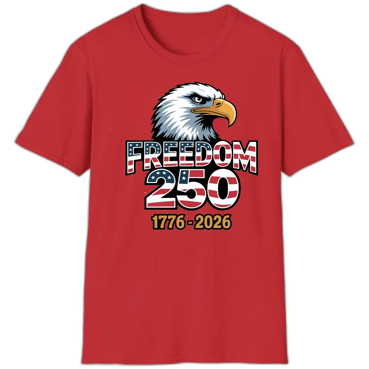Freedom 250th Anniversary Celebration T-Shirt in Red
