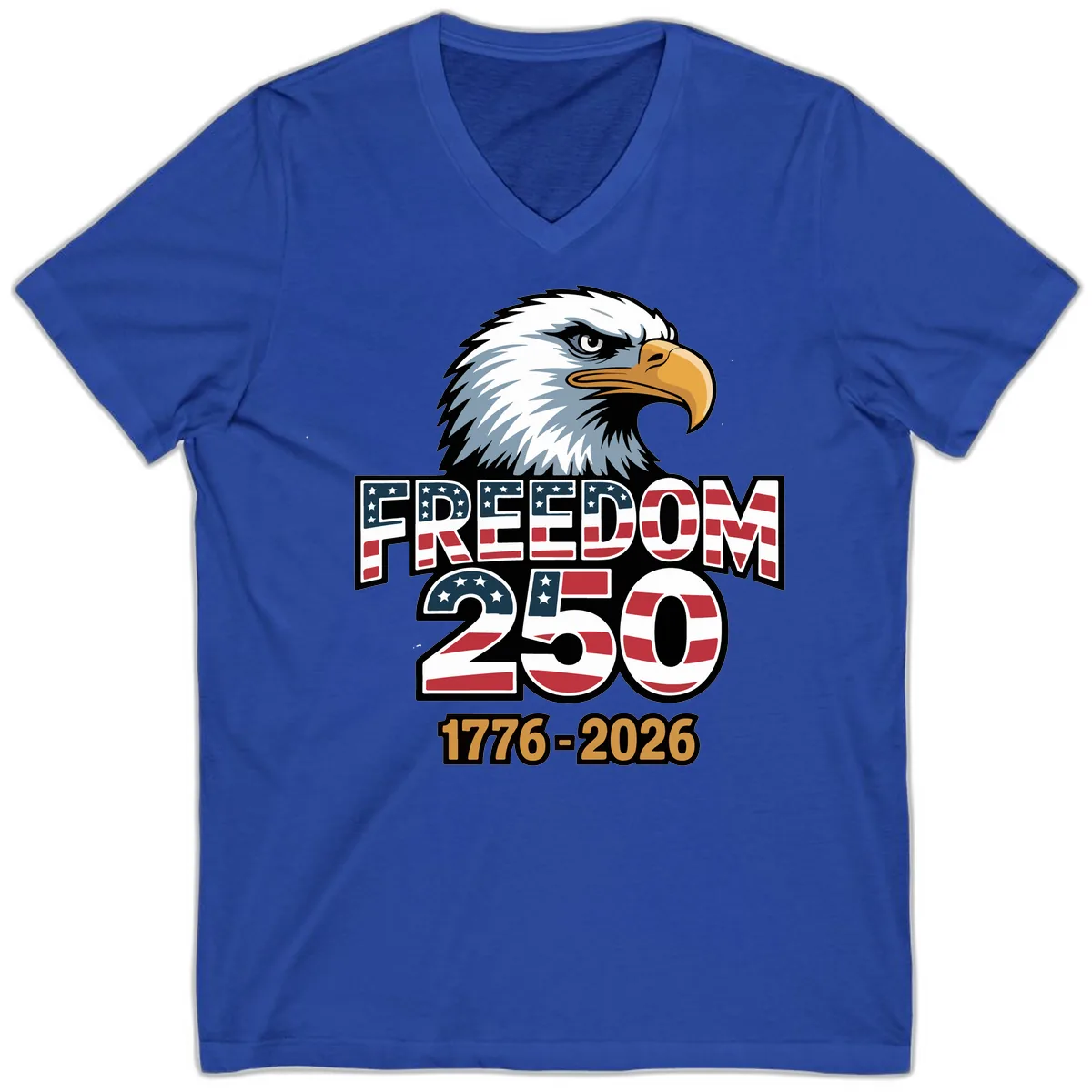 Freedom 250th Anniversary Celebration V-Neck in True Royal