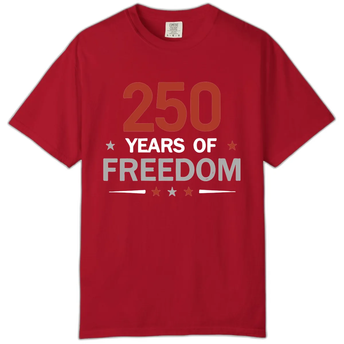 250 Years Of Freedom Celebration Comfort Color in Red