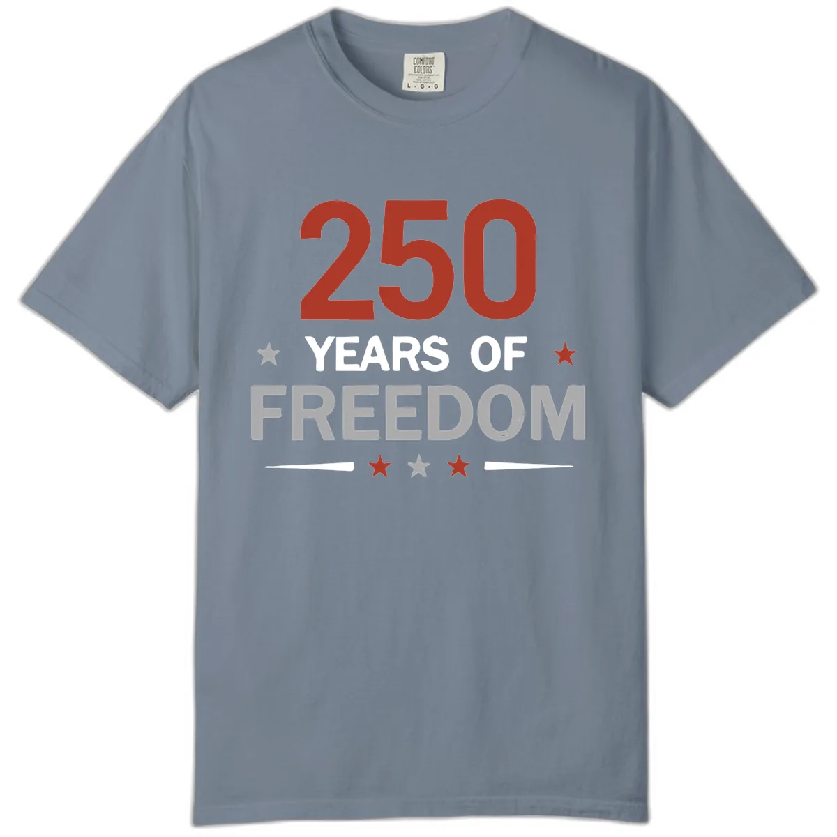 250 Years Of Freedom Celebration Comfort Color in Blue Jean