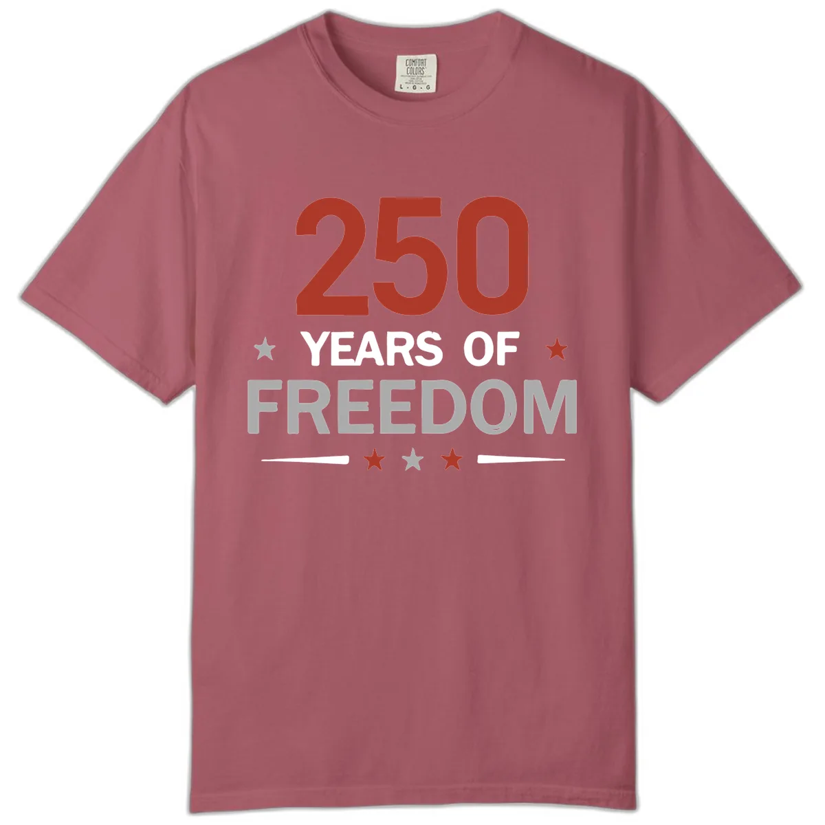 250 Years Of Freedom Celebration Comfort Color in Crimson
