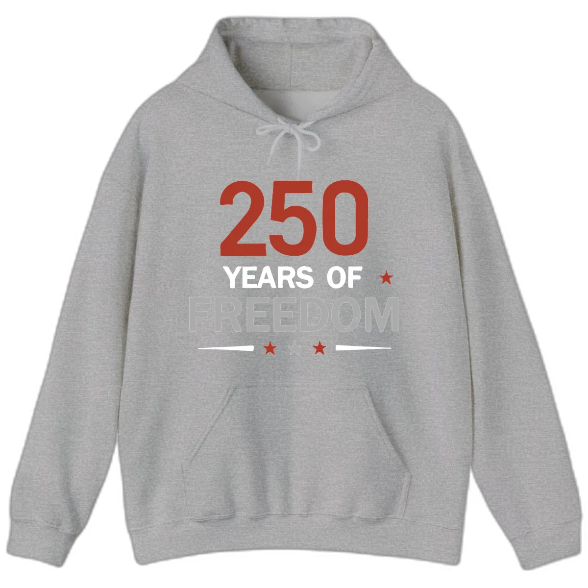 250 Years Of Freedom Celebration Hoodie in Sport Grey