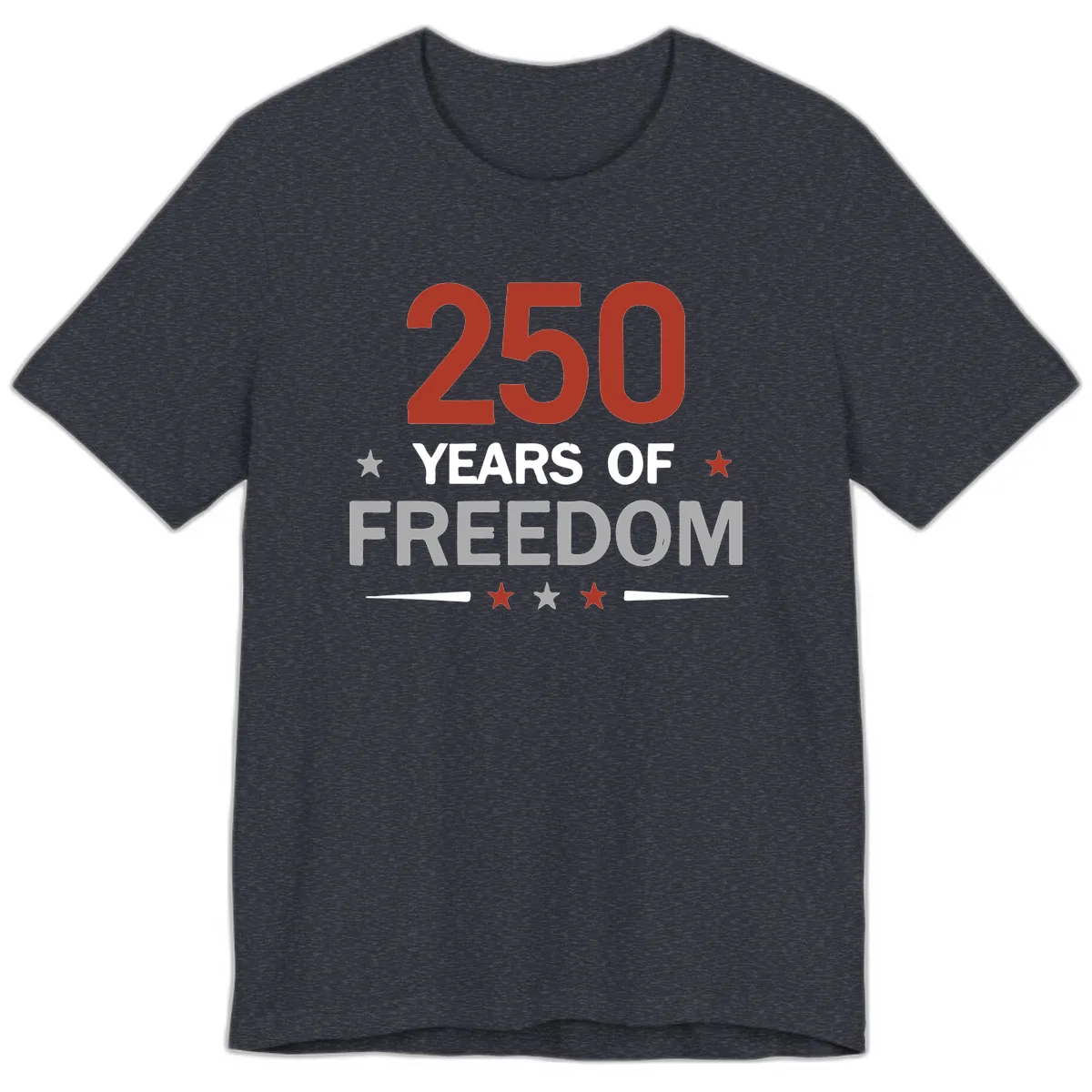 250 Years Of Freedom Celebration Premium T-Shirt in Heather Navy