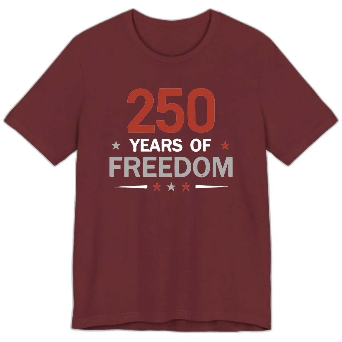 250 Years Of Freedom Celebration Premium T-Shirt in Heather Cardinal