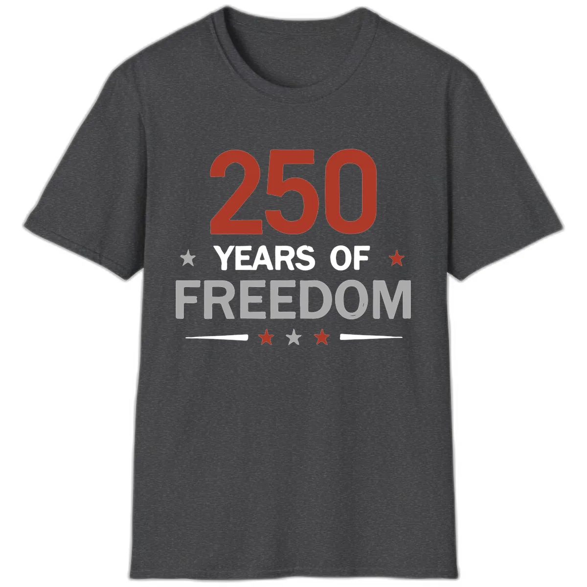 250 Years Of Freedom Celebration T-Shirt in Dark Heather