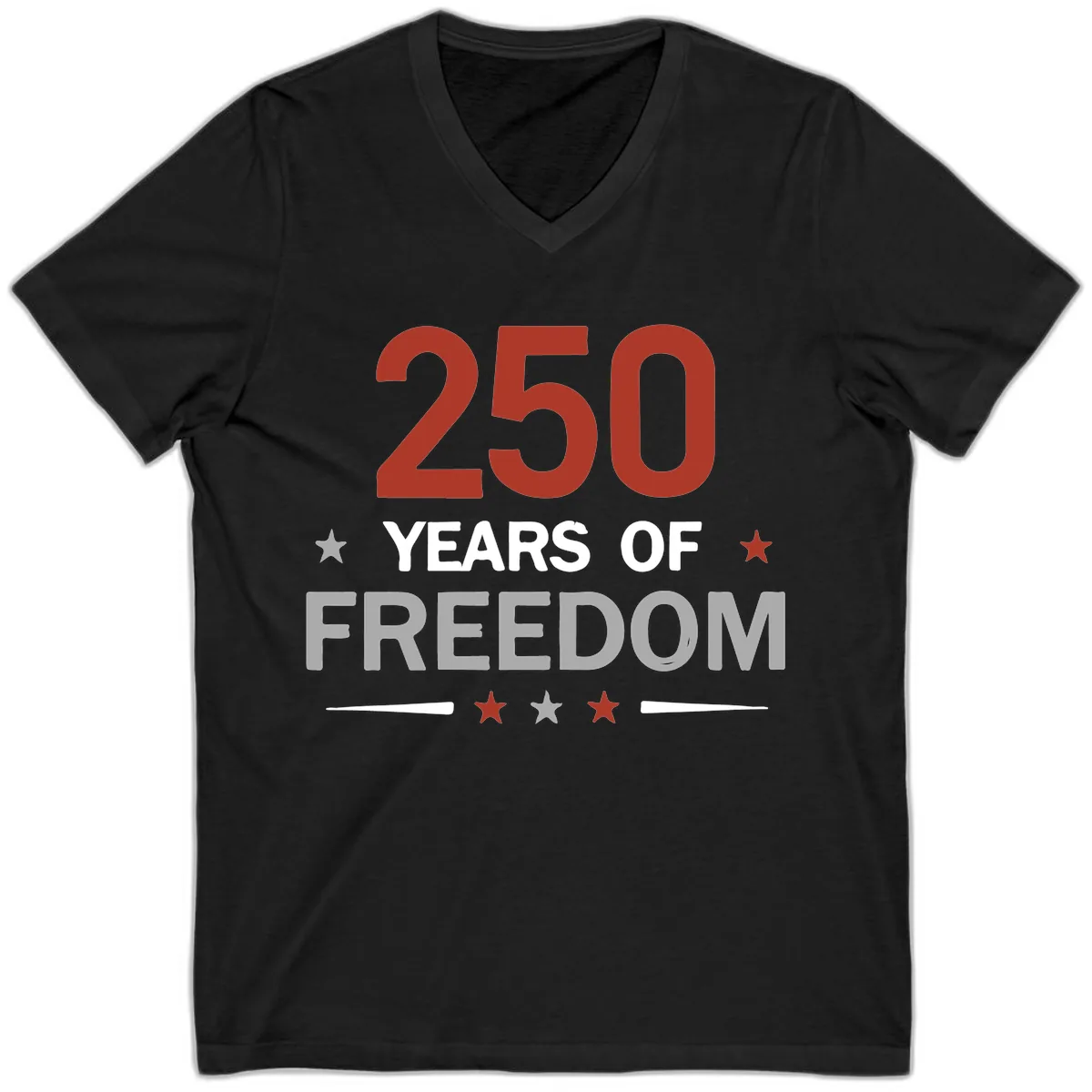 250 Years Of Freedom Celebration V-Neck in Black
