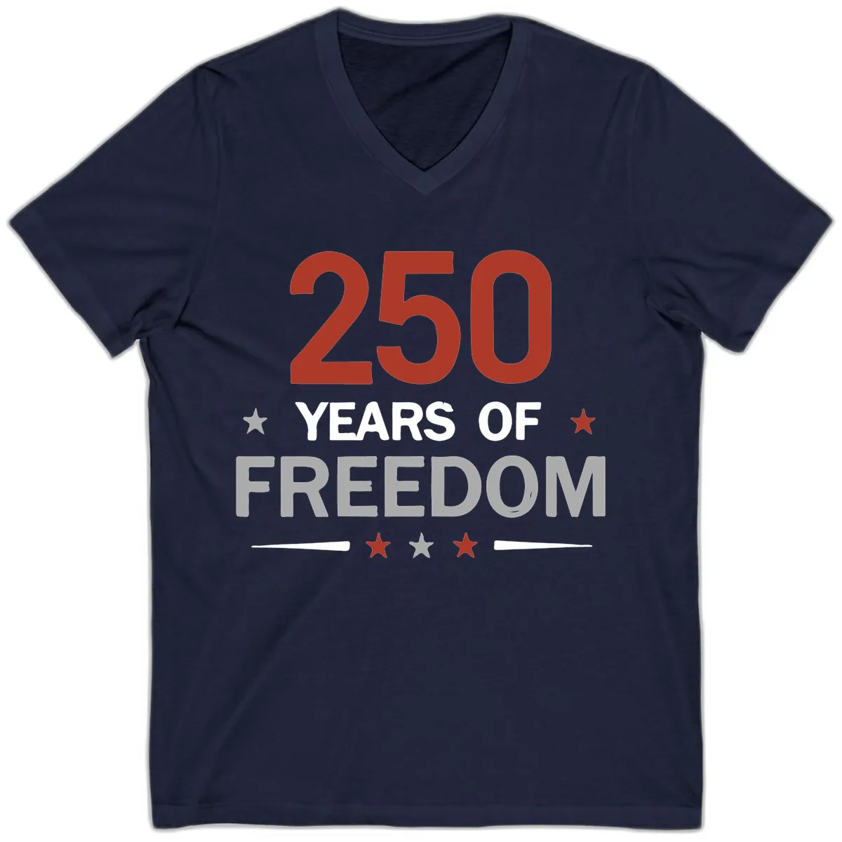 250 Years Of Freedom Celebration V-Neck in Navy