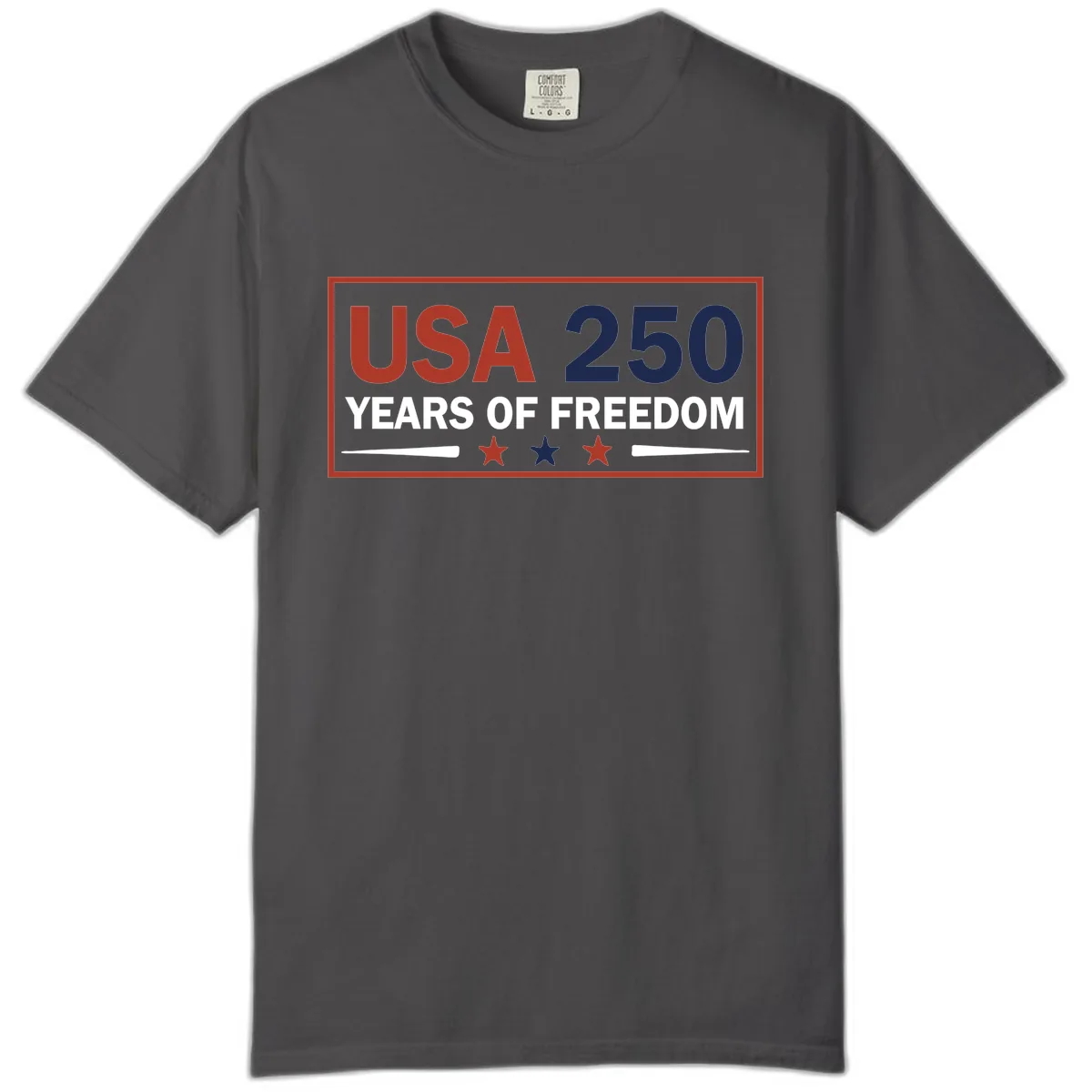 USA 250 Years Of Freedom Celebration Comfort Color in Graphite