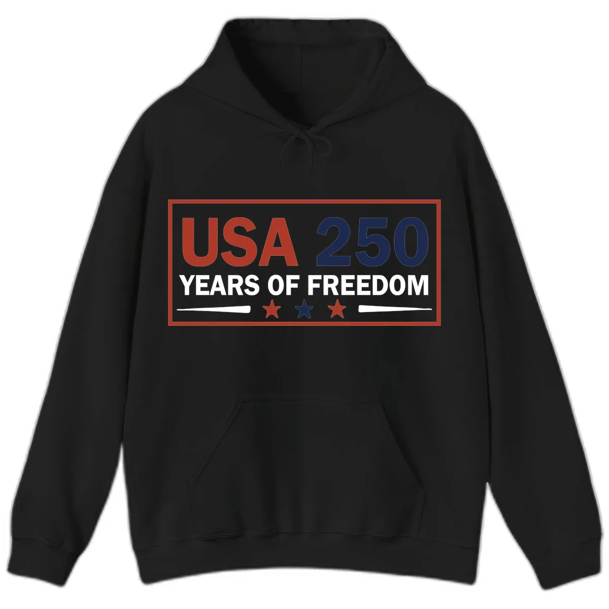 USA 250 Years Of Freedom Celebration Hoodie in Black