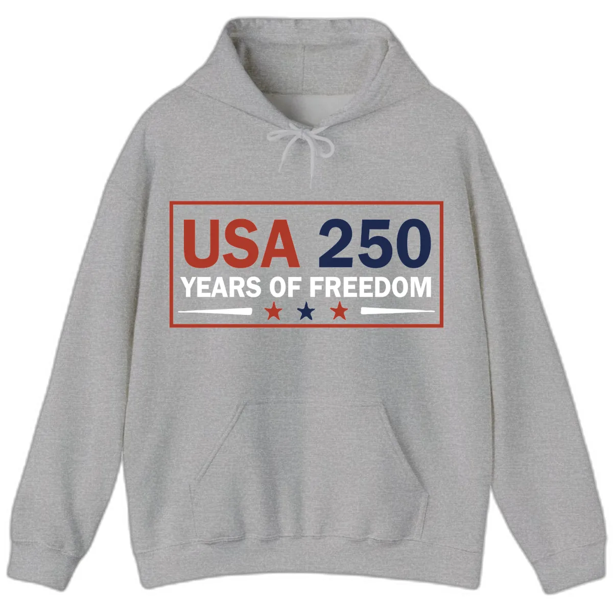 USA 250 Years Of Freedom Celebration Hoodie in Sport Grey