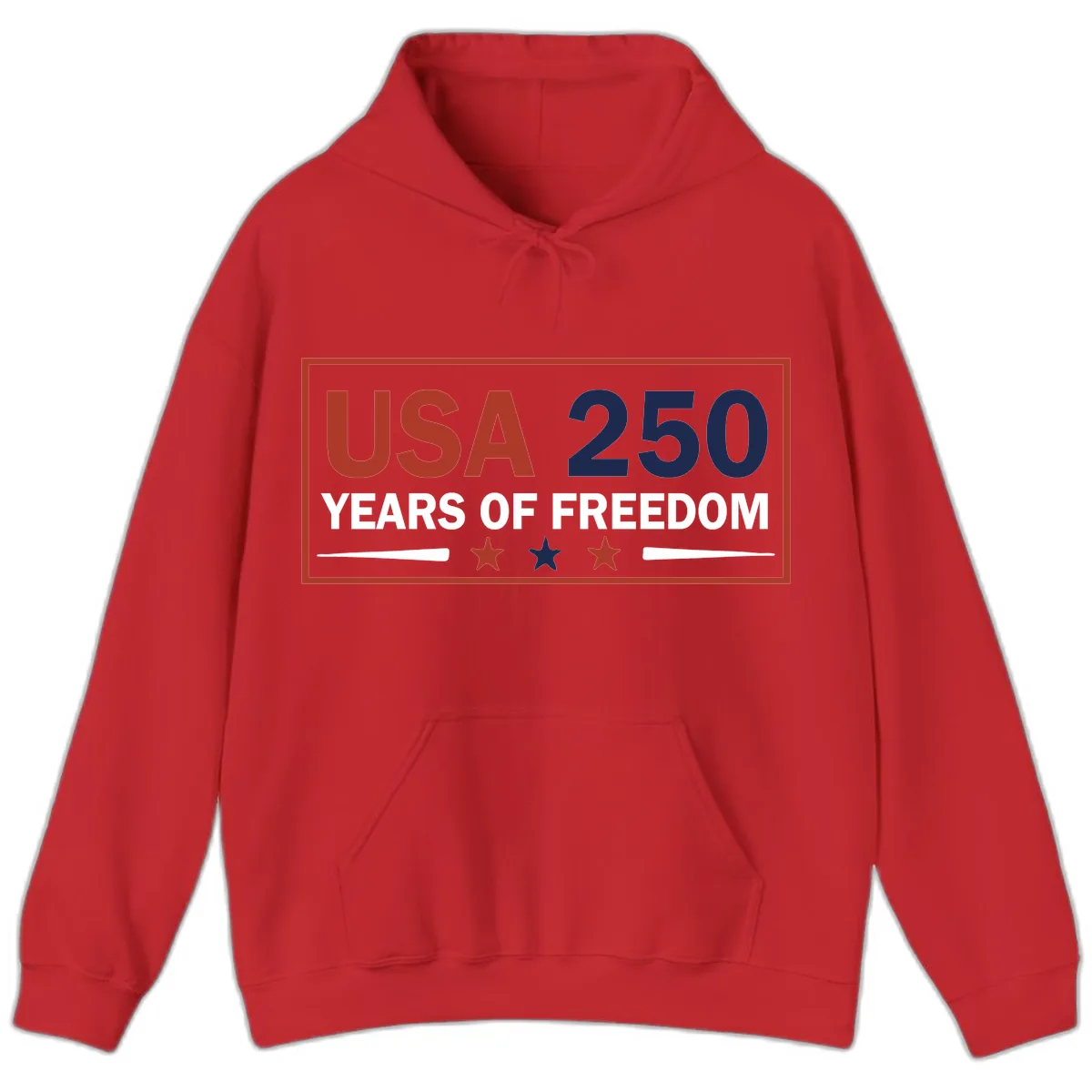 USA 250 Years Of Freedom Celebration Hoodie in Red