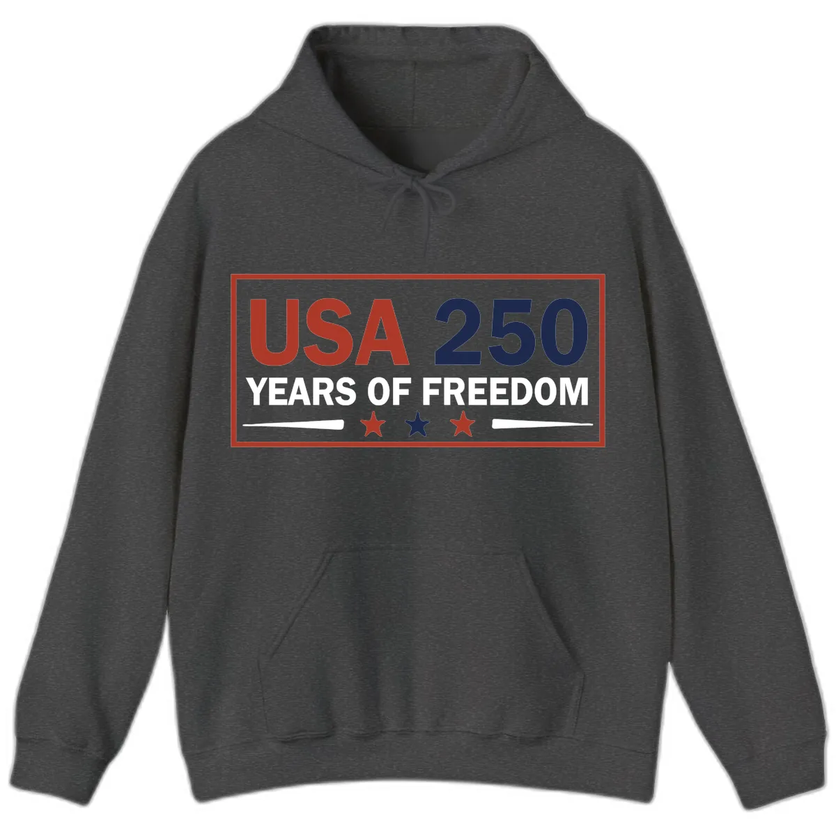 USA 250 Years Of Freedom Celebration Hoodie in Dark Heather