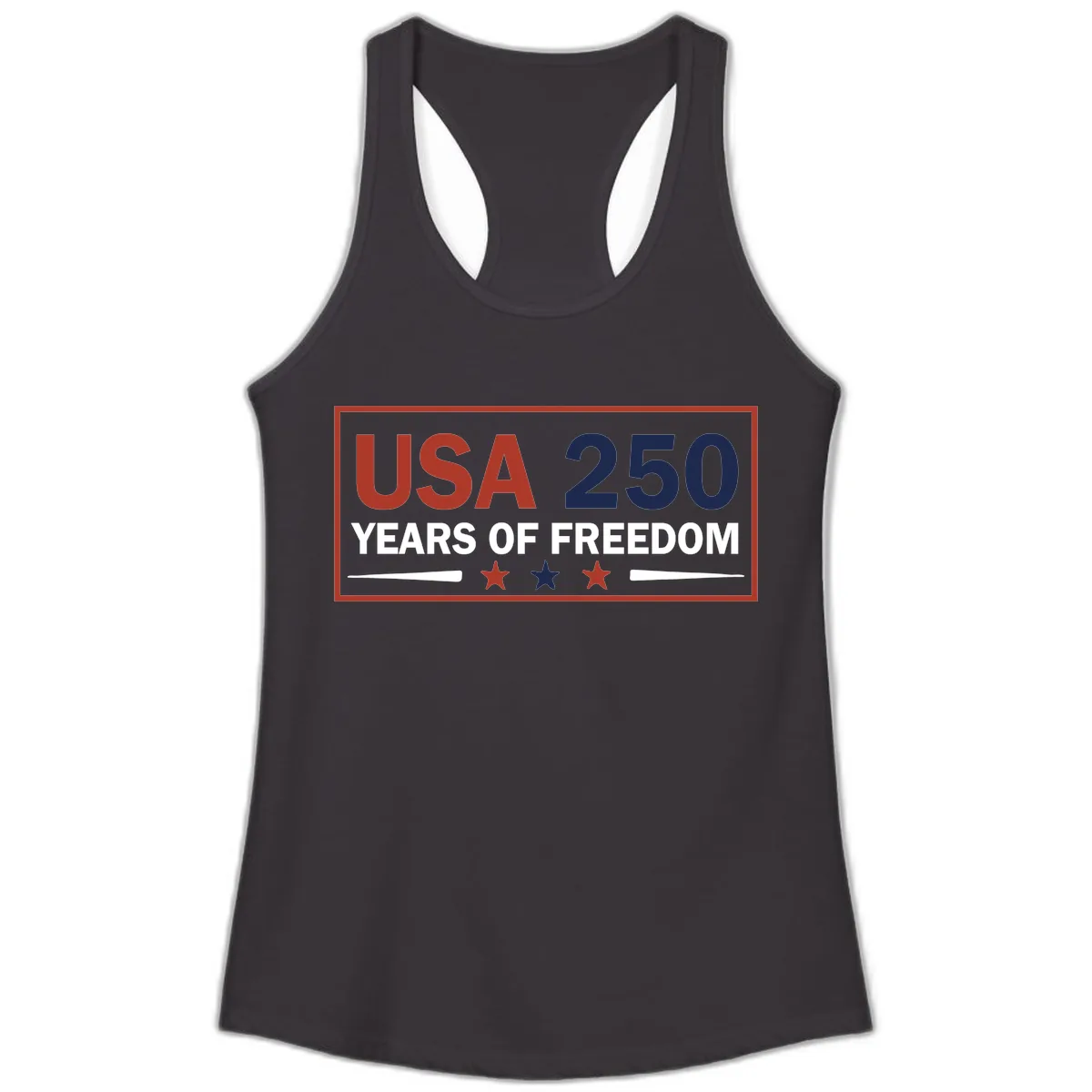 USA 250 Years Of Freedom Celebration Ladies Tank in Black