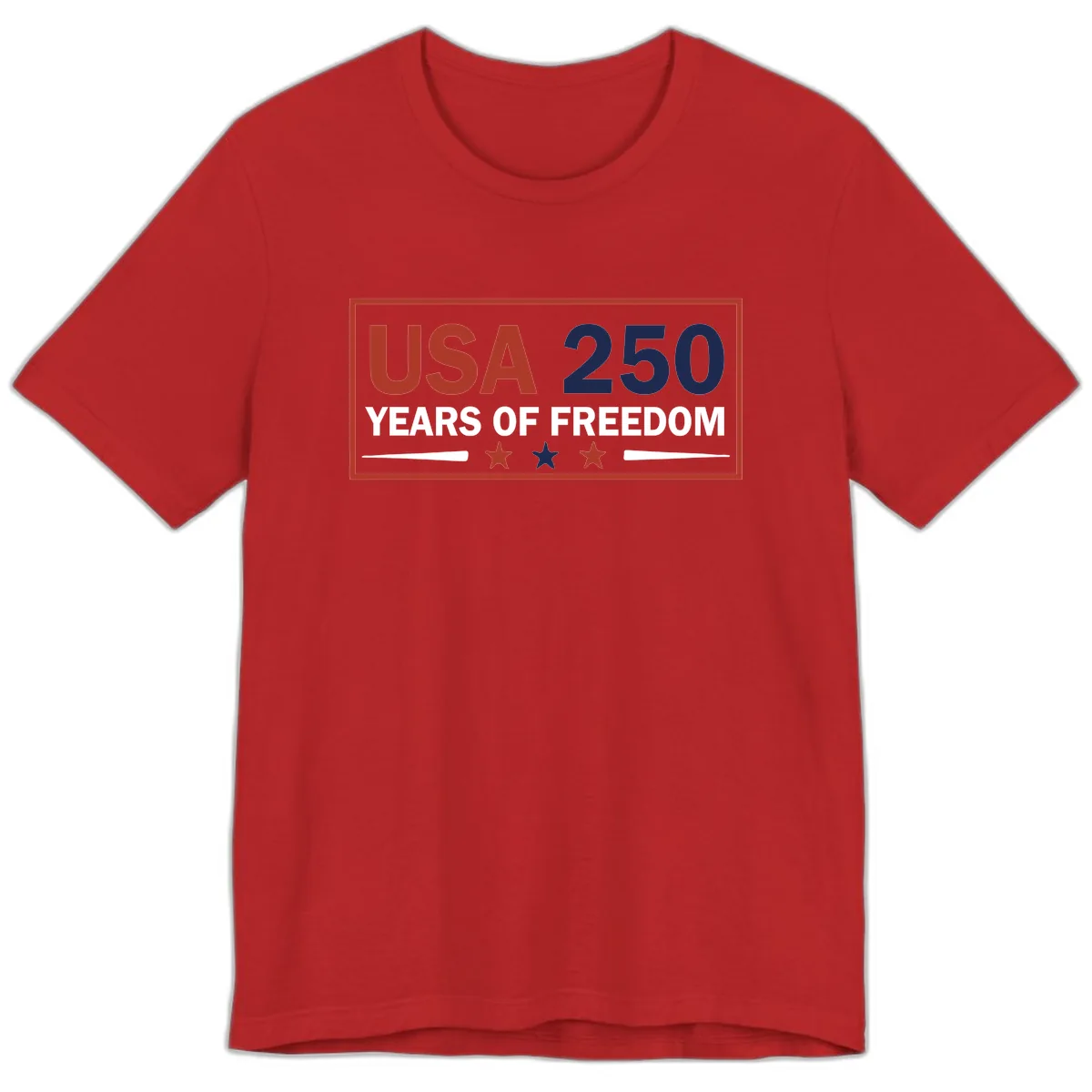 USA 250 Years Of Freedom Celebration Premium T-Shirt in Red