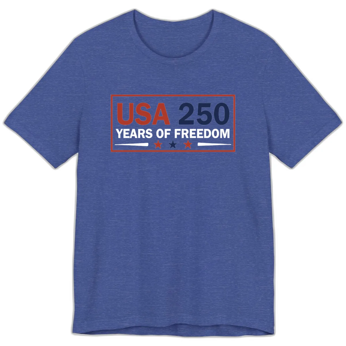 USA 250 Years Of Freedom Celebration Premium T-Shirt in Heather True Royal
