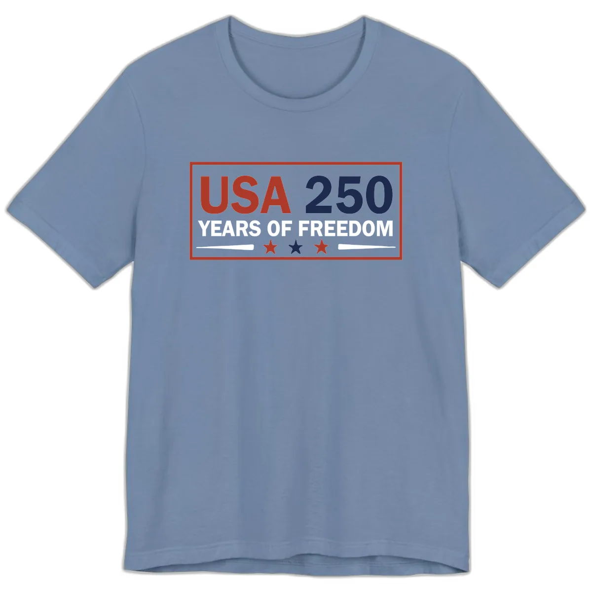 USA 250 Years Of Freedom Celebration Premium T-Shirt in Steel Blue