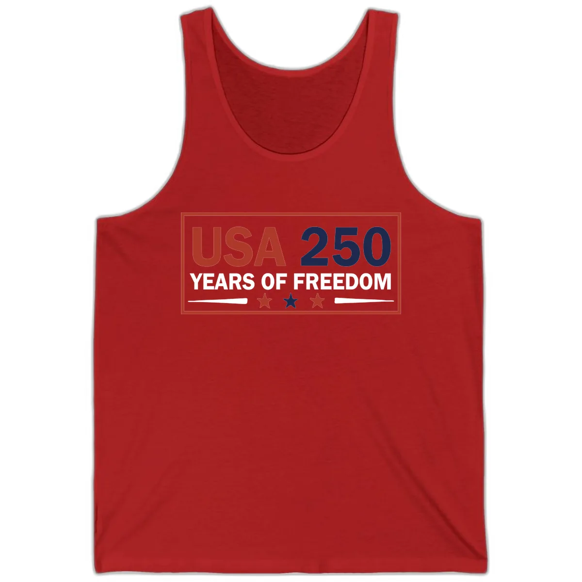 USA 250 Years Of Freedom Celebration Tank in Red