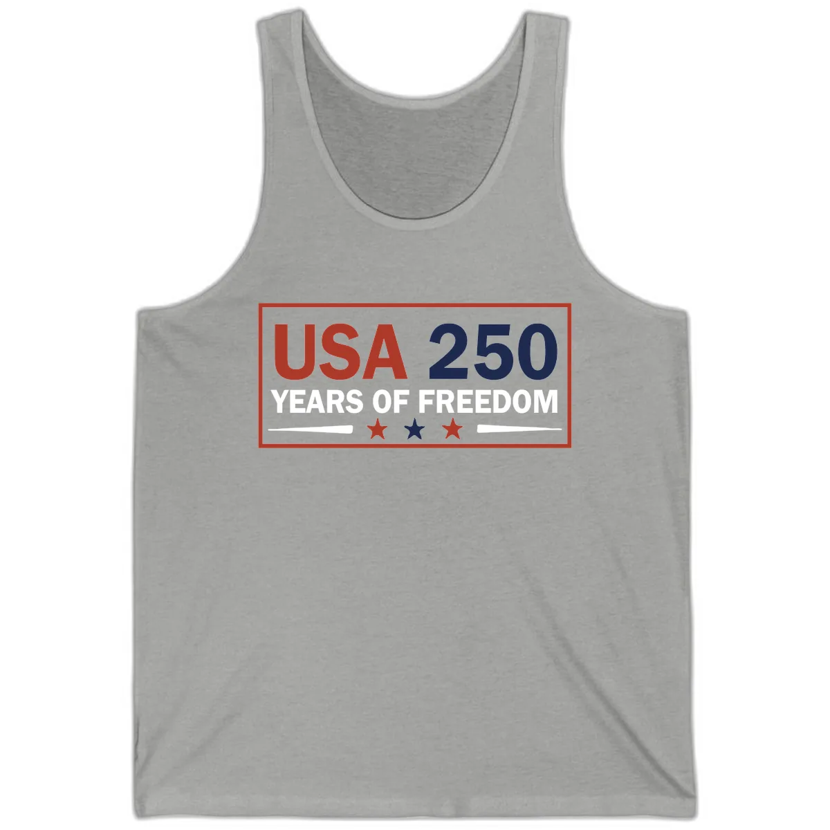 USA 250 Years Of Freedom Celebration Tank in Athletic Heather