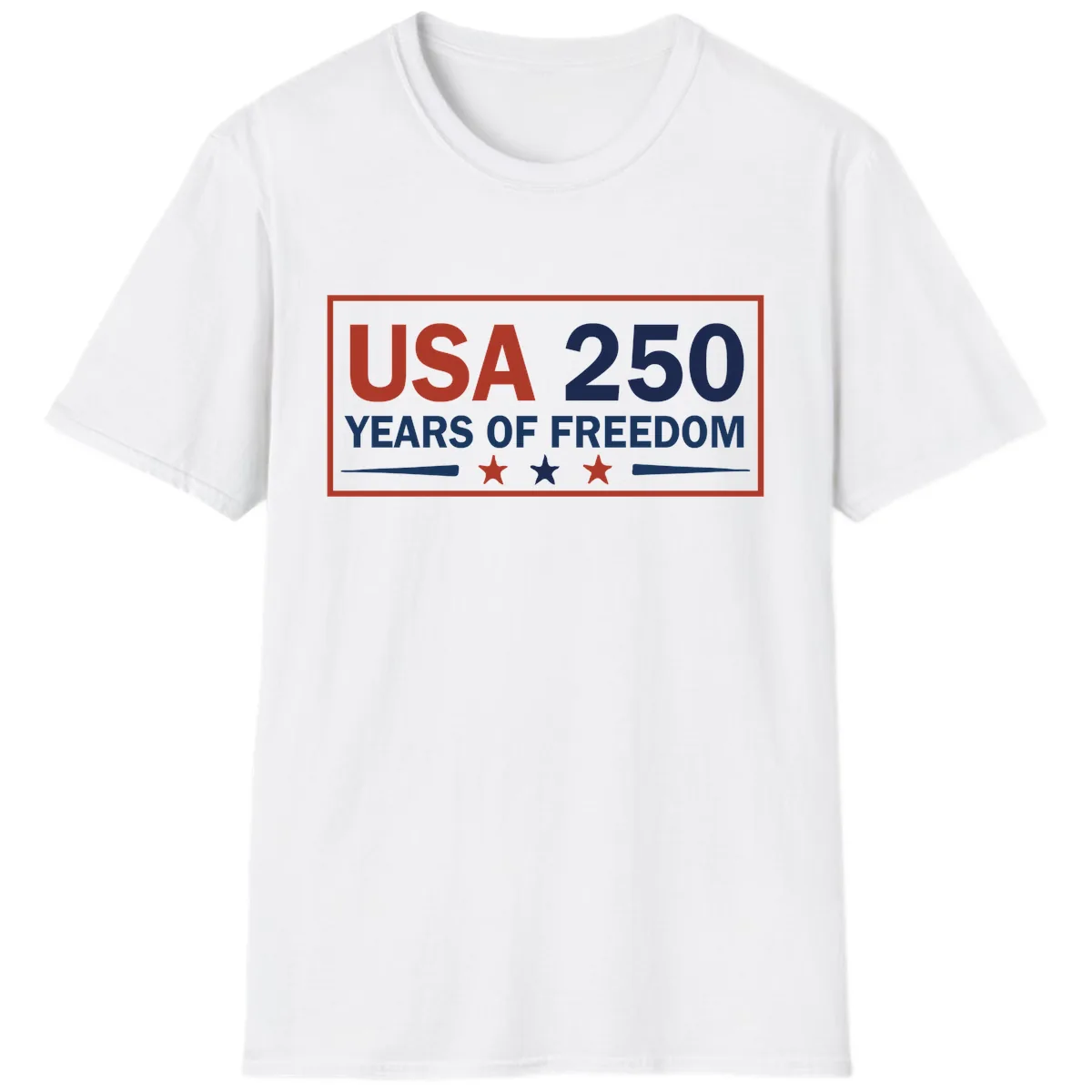 USA 250 Years Of Freedom Celebration T-Shirt in White