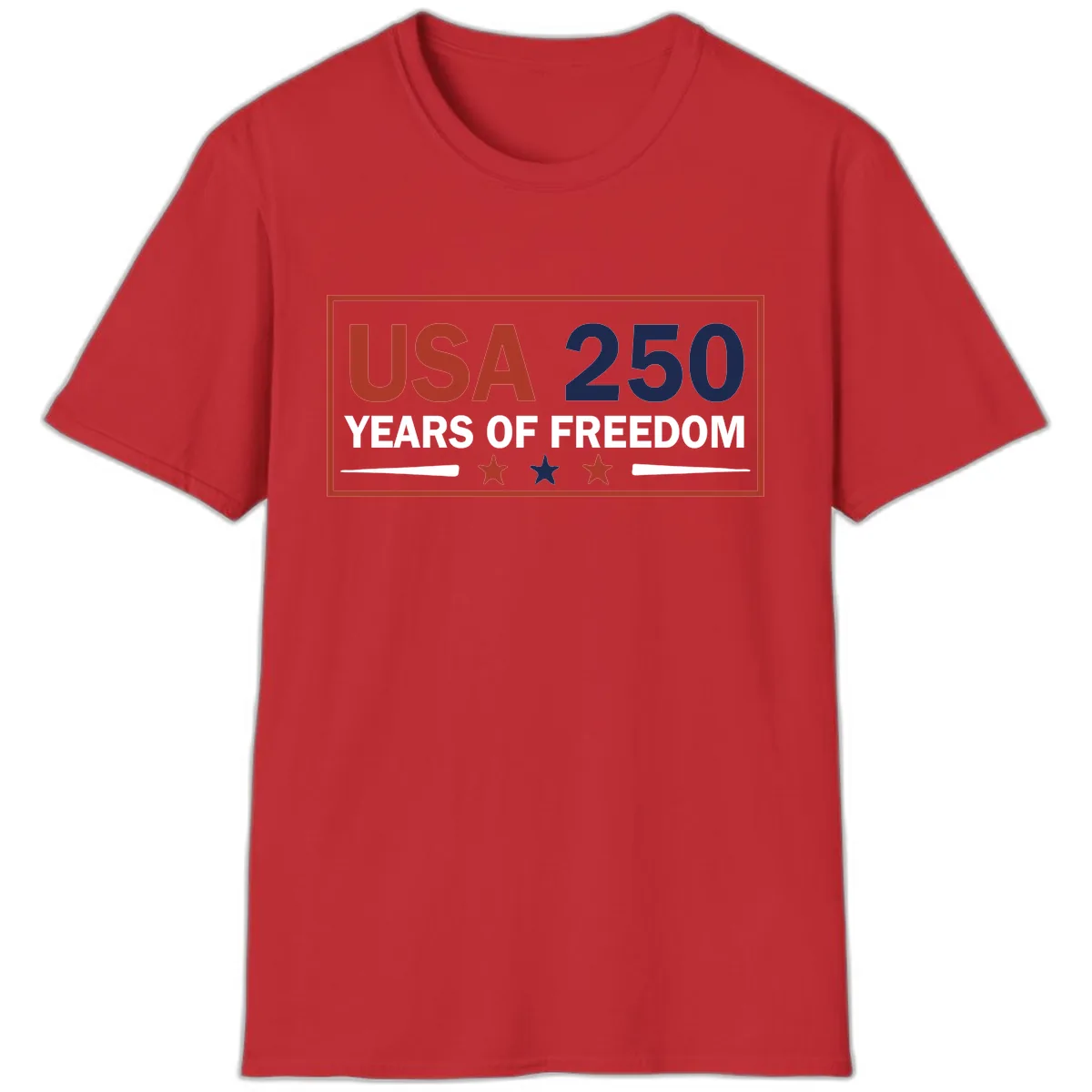 USA 250 Years Of Freedom Celebration T-Shirt in Red