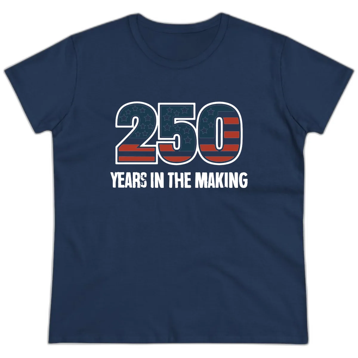 250 Years In The Making Celebration Ladies Tee in Navy