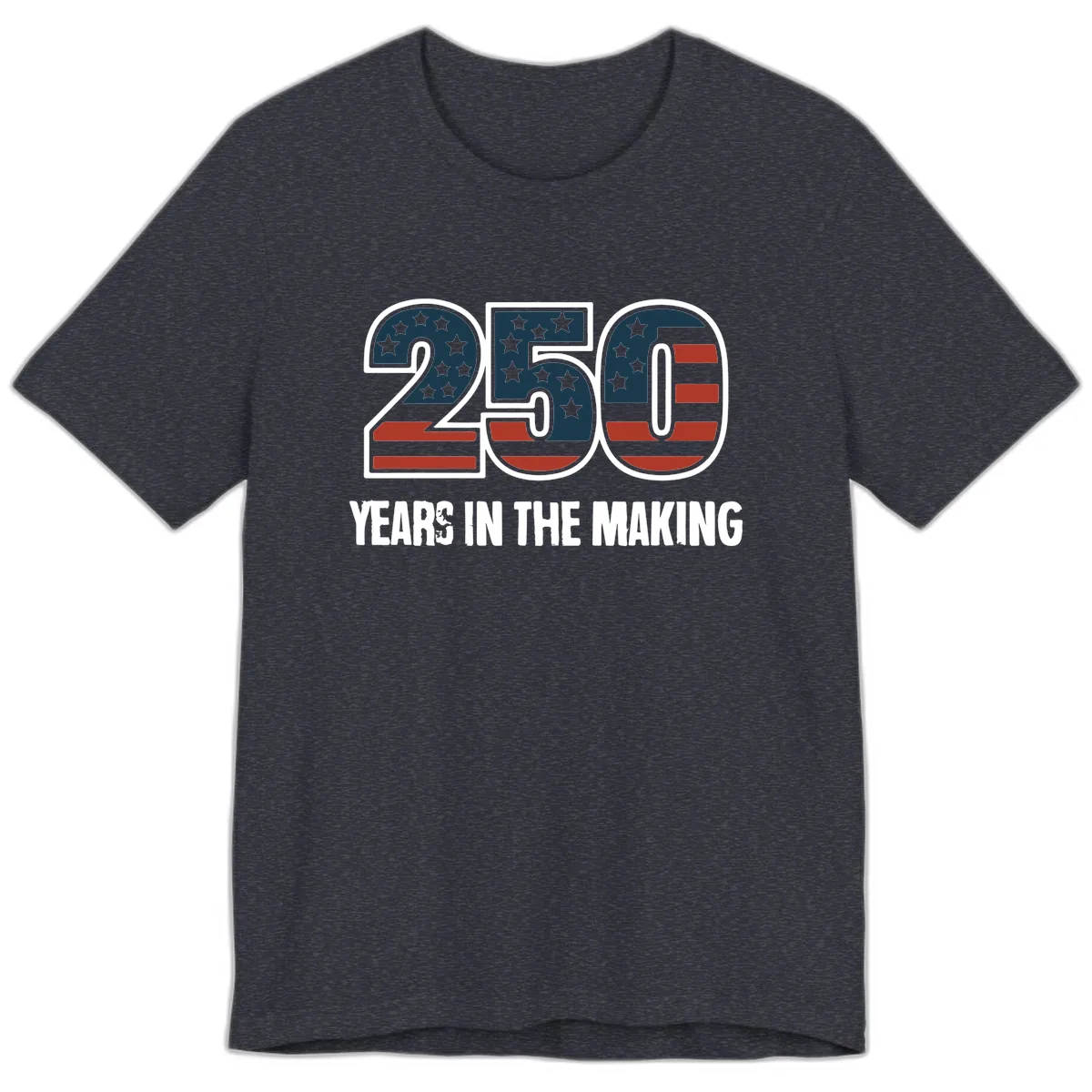 250 Years In The Making Celebration Premium T-Shirt in Heather Navy