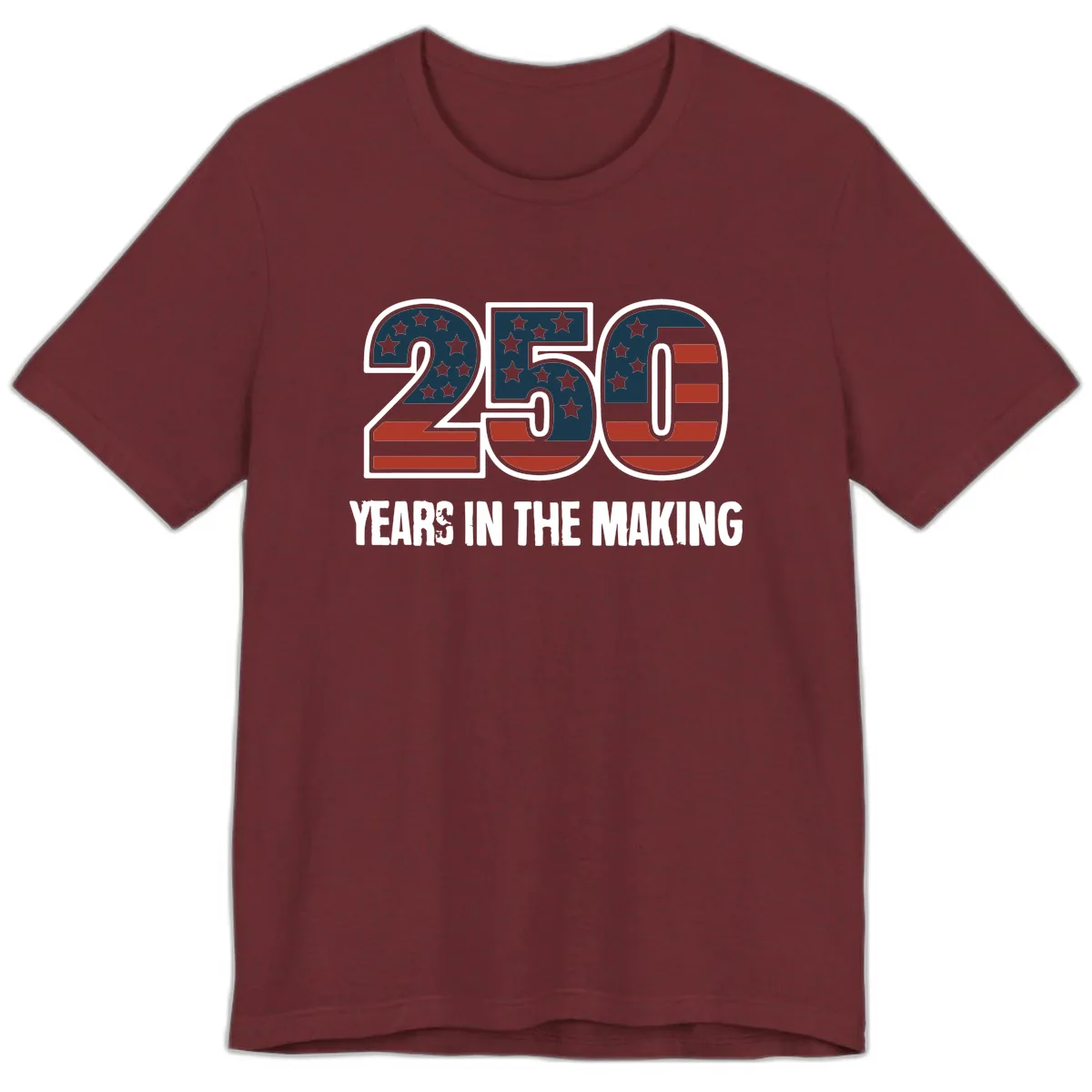250 Years In The Making Celebration Premium T-Shirt in Heather Cardinal