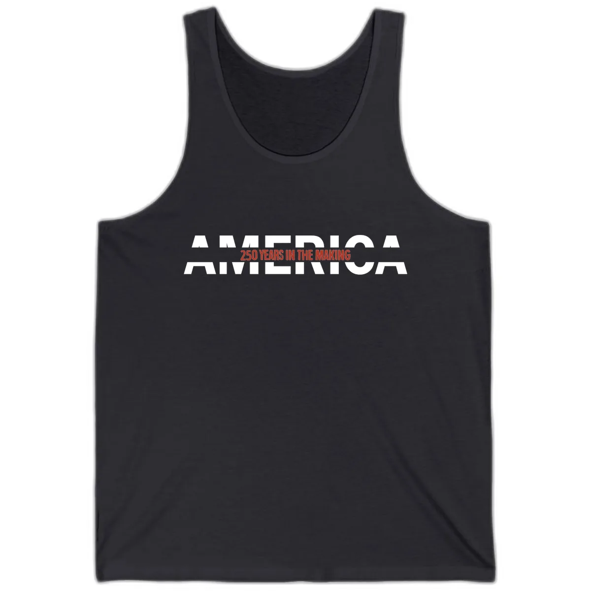 America 250 Years In The Making Tank in Dark Grey