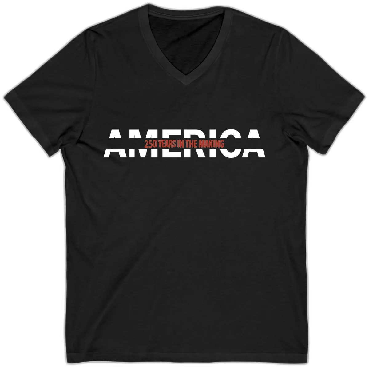 America 250 Years In The Making V-Neck in Black