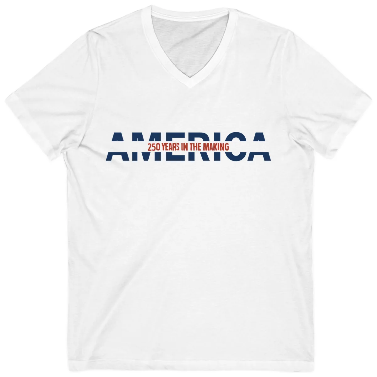 America 250 Years In The Making V-Neck in White