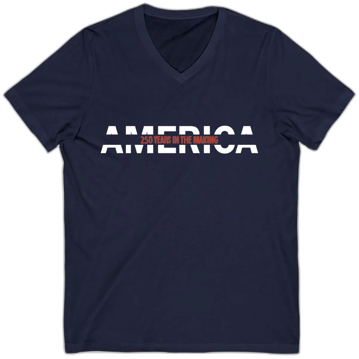 America 250 Years In The Making V-Neck in Navy