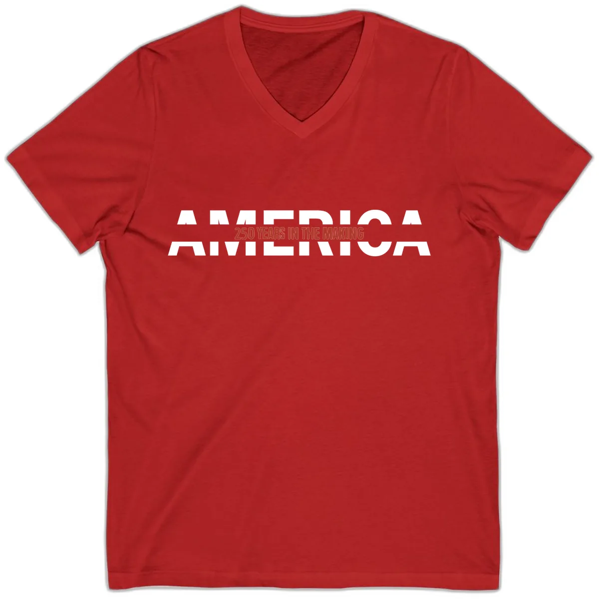 America 250 Years In The Making V-Neck in Red
